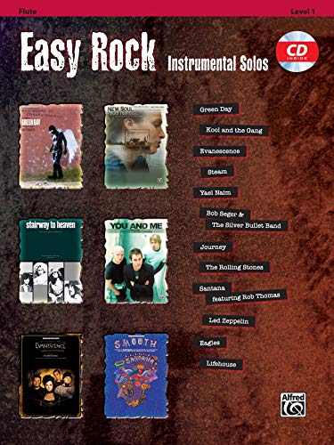 Easy Rock Instrumental Solos, Fute, w. Audio-CD : Level 1. On CD: For each song a performance demo track followed by a play-along track