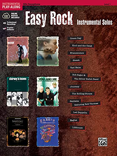 Imagen de archivo de Easy Rock Instrumental Solos, Level 1: Alto Sax, Book & Online Audio/Software (Easy Instrumental Solos Series) a la venta por PlumCircle