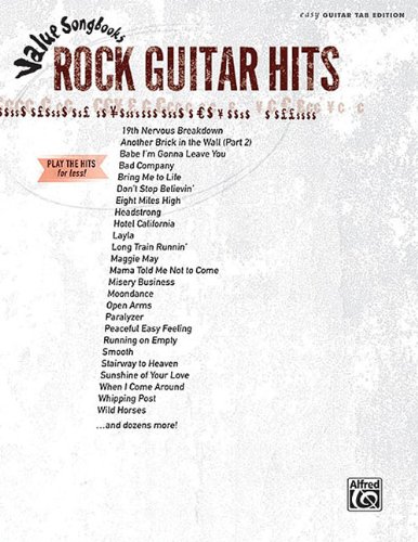 Imagen de archivo de Rock Guitar Hits: Value Songbooks Series a la venta por HPB-Red
