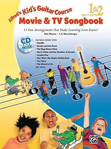 Stock image for Alfred's Kid's Guitar Course Movie and TV Songbook 1 & 2: 13 Fun Arrangements That Make Learning Even Easier!, Book & CD for sale by SecondSale