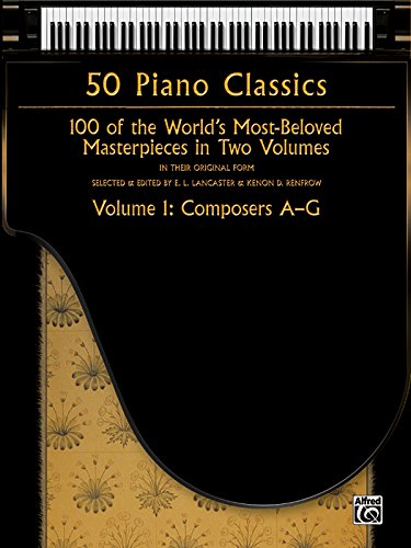 Stock image for 50 Piano Classics -- Composers a-G, Vol 1 : 100 of the World's Most-Beloved Masterpieces in Two Volumes for sale by Better World Books