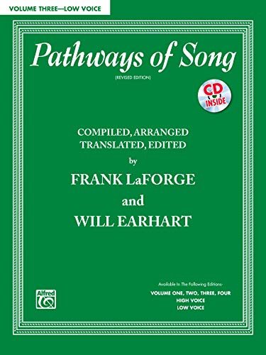 Imagen de archivo de Pathways of Song, Vol 3: Low Voice (Book & CD) a la venta por Magers and Quinn Booksellers
