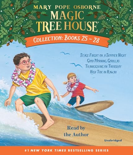 Beispielbild fr Magic Tree House Collection: Books 25-28: #25 Stage Fright on a Summer Night; #26 Good Morning, Gorillas; #27 Thanksgiving on Thursday; #28 High Tide in Hawaii zum Verkauf von Seattle Goodwill