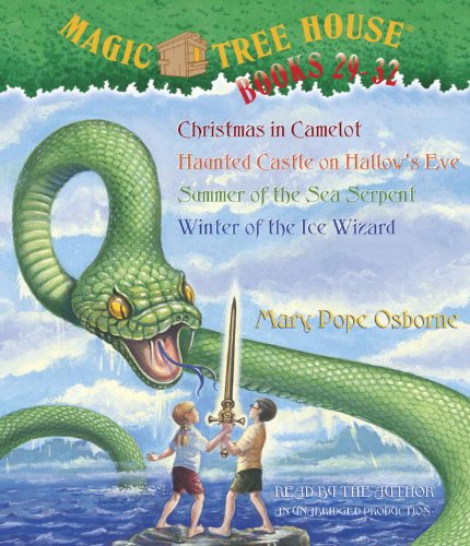 Imagen de archivo de Magic Tree House: Books 29-32: #29 Christmas in Camelot; #30 Haunted Castle on Hallow's Eve; #31 Summer of the Sea Serpent; #32 Winter of the Ice Wizard (Audio CD) a la venta por SecondSale