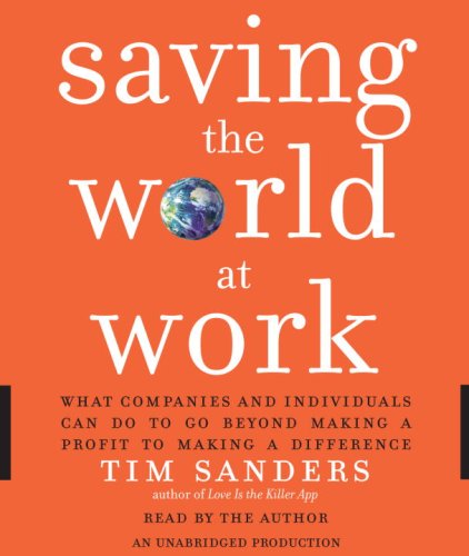 Stock image for Saving the World at Work: What Companies and Individuals Can Do to Go Beyond Making a Profit to Making a Difference for sale by HPB-Movies