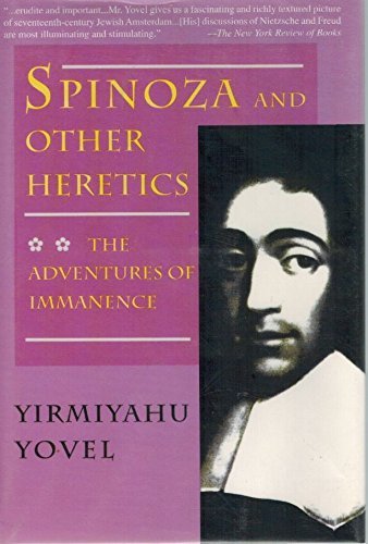 Beispielbild fr Spinoza and Other Heretics : The Adventures of Immanence zum Verkauf von HPB-Red