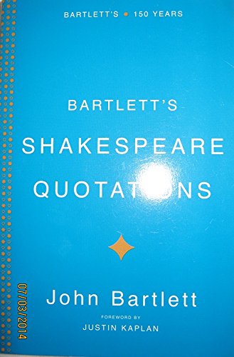9780739469408: Bartlett's Shakespeare Quotations