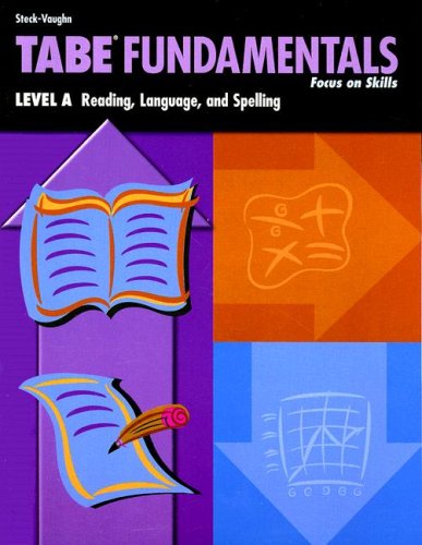 Stock image for Tabe Fundamentals: Level A: Reading, Language, and Spelling for sale by Better World Books