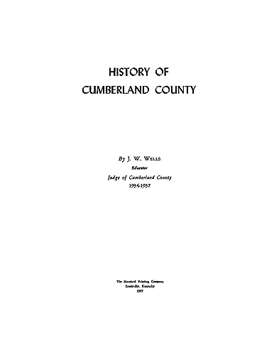 9780740476013: History of Cumberland County (Kentucky)
