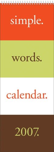 Simple Words 2007 Slimline Calendar (9780740758942) by Andrews McMeel Publishing,LLC