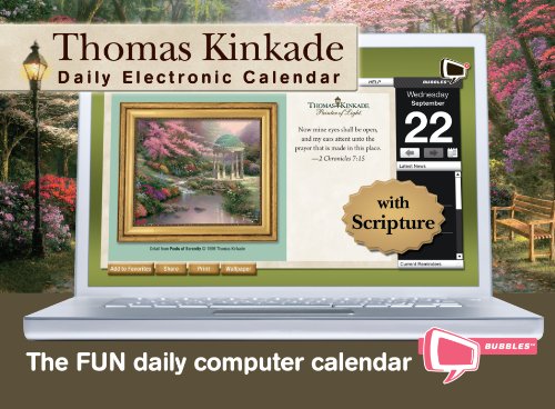 Thomas Kinkade Painter of Light with Scripture Bubbles: Electronic Calendar (9780740796579) by Kinkade, Thomas