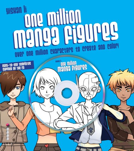 9780740797552: One Million Manga Figures: Over One Million Characters to Create and Color!