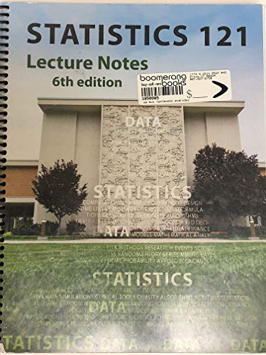 Beispielbild fr Statistics 121 Lecture Notes 6th Edition by BYU zum Verkauf von Better World Books