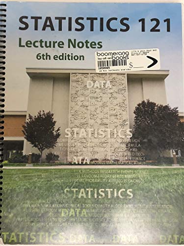 Stock image for Statistics 121 Lecture Notes 6th Edition by BYU for sale by SecondSale