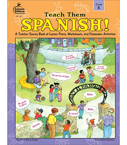 Beispielbild fr Carson Dellosa Teach Them Spanish!, Grade K Resource Book zum Verkauf von ZBK Books