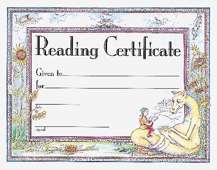 Reading Award Certificate (9780742403239) by Carson-Dellosa Publishing