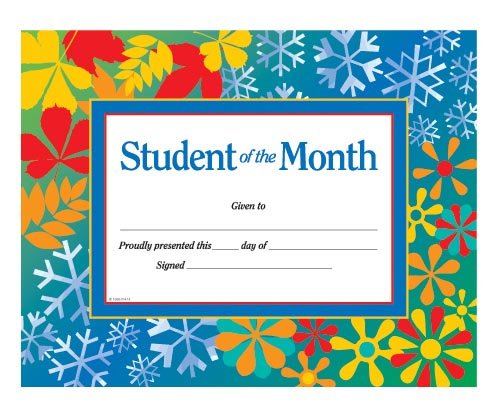 Student of the Month Award Certificate (9780742403314) by Carson-Dellosa Publishing
