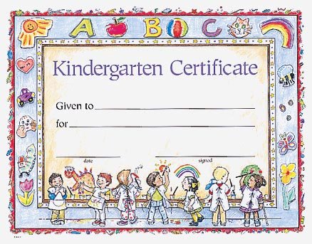 Kindergarten Certificate (9780742403383) by Carson-Dellosa Publishing
