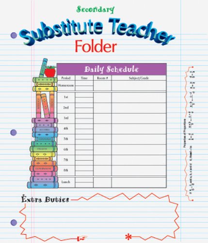 Secondary Substitute Teacher Folder (24-pack) (9780742406216) by Carson-Dellosa Publishing