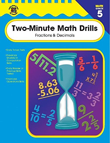 Imagen de archivo de Two-Minute Math Drills: Fractions & Decimals, Grades 5 and Up a la venta por -OnTimeBooks-