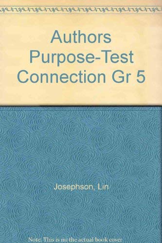 Imagen de archivo de Author's Purpose: The Test Connection Grade 5 a la venta por Old Friends Books