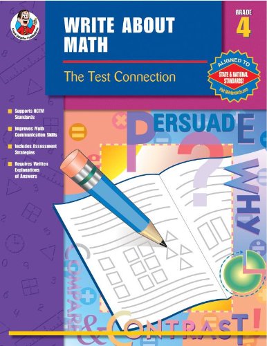Stock image for Write About Math, Grade 4: The Test Connection for sale by Your Online Bookstore