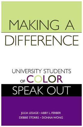 Imagen de archivo de Making a Difference: University Students of Color Speak out a la venta por WYEMART LIMITED
