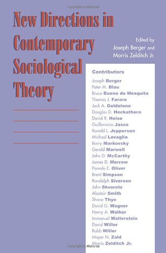 9780742508699: New Directions in Contemporary Sociological Theories