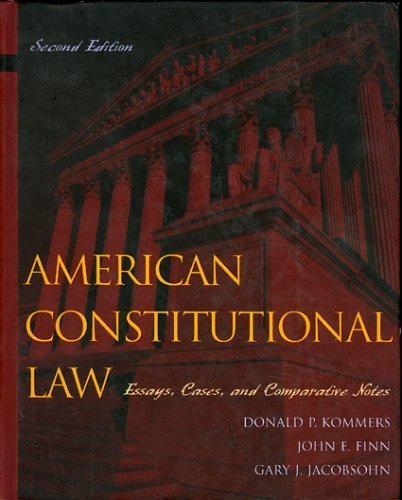 Stock image for American Constitutional Law, Essays, Cases, and Comparative Notes for sale by BookHolders