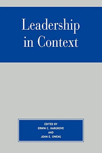 Stock image for Leadership in Context for sale by Michael Lyons