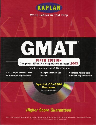Stock image for Kaplan GMAT 2001-20002 for sale by Better World Books: West