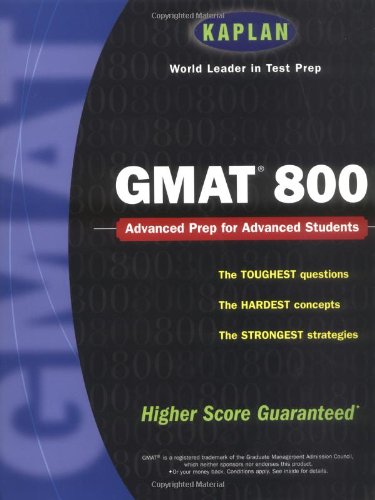 Beispielbild fr Kaplan GMAT 800 zum Verkauf von Better World Books