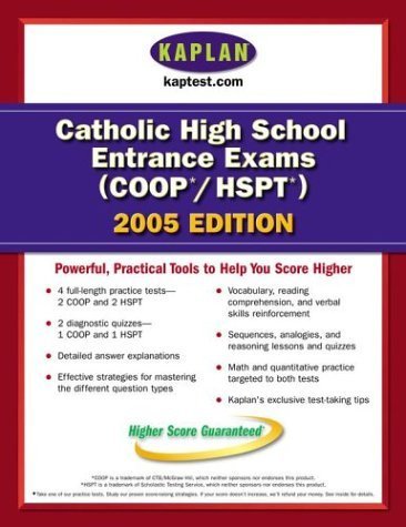 Beispielbild fr Kaplan Catholic High School Entrance Exams (COOP/HSPT) zum Verkauf von ThriftBooks-Atlanta