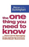 Beispielbild fr The One Thing You Need to Know: .About Great Managing, Great Leading and Sustained Individual Success zum Verkauf von WorldofBooks