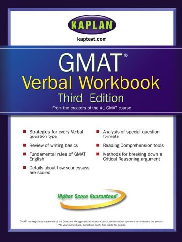 Stock image for Kaplan GMAT Verbal Workbook for sale by Wonder Book