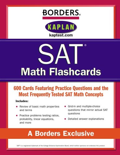 Beispielbild fr Borders SAT Math Flashcards zum Verkauf von St Vincent de Paul of Lane County