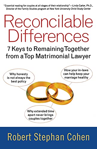 Beispielbild fr Reconcilable Differences: 7 Keys to Remaining Together from a Top Matrimonial Lawyer zum Verkauf von SecondSale