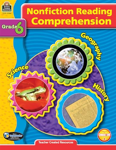 Stock image for Teacher Created Resources Nonfiction Reading Comprehension, Grade 6 for sale by Blue Vase Books