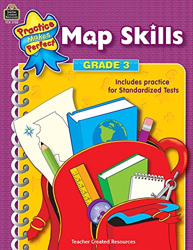 Imagen de archivo de Map Skills, Grade 3 (Practice Makes Perfect Series) a la venta por SecondSale