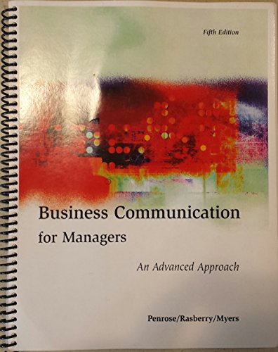 Beispielbild fr Business Communication for Managers zum Verkauf von ThriftBooks-Atlanta