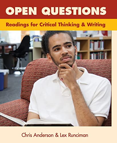 Imagen de archivo de Open Questions : Readings for Critical Thinking and Writing a la venta por Better World Books: West