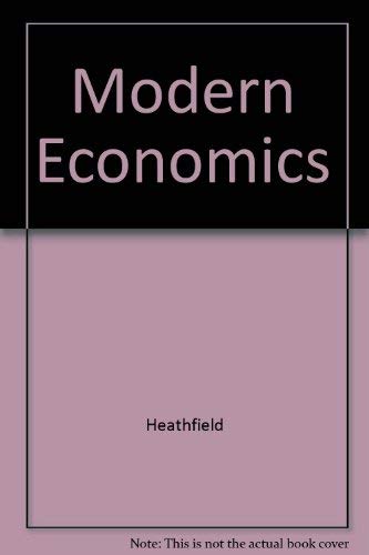 Imagen de archivo de Modern Economics a la venta por Reuseabook