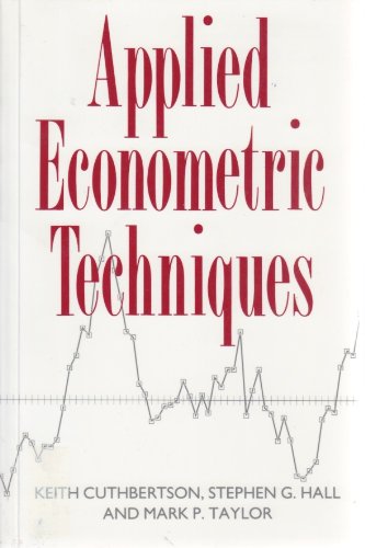 9780745012445: Applied Econometric Techniques