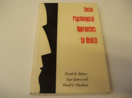 Imagen de archivo de Social Psychological Approaches to Health a la venta por AwesomeBooks