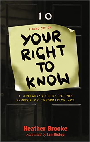 Stock image for Your Right to Know: a Citizen's Guide to the Freedom of Information Act for sale by Better World Books