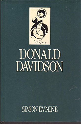 Donald Davidson (Key Contemporary Thinkers) - Evnine, Simon