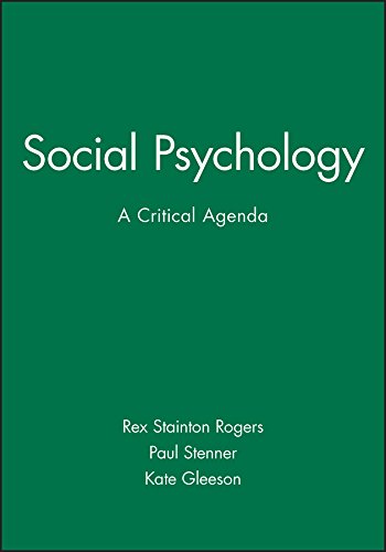 Beispielbild fr Social Psychology: A Critical Agenda zum Verkauf von WorldofBooks