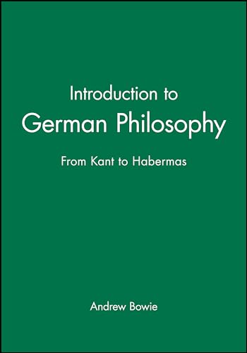 9780745625713: Introduction to German Philosophy: From Kant to Habermas