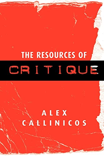 Beispielbild fr The Resources of Critique zum Verkauf von WorldofBooks