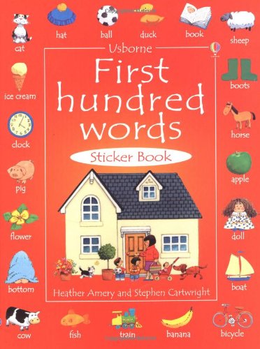 Imagen de archivo de First 100 Words in English Sticker Book (Usborne First Hundred Words Sticker Books) a la venta por WorldofBooks